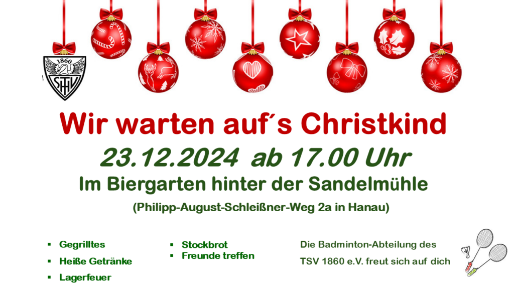 Wir warten aufs Christkind - Die Badminton Abteilung lädt ein